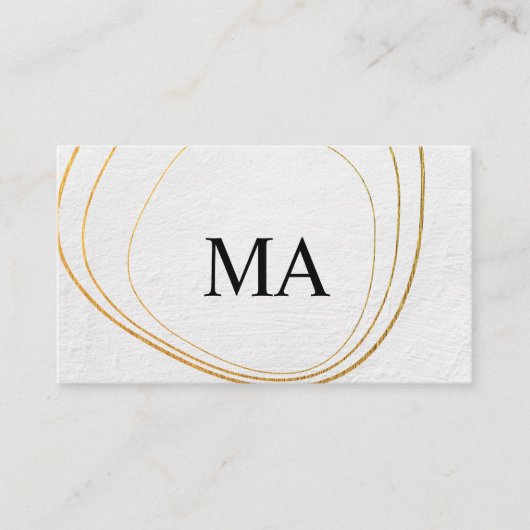 Carte De Visite Motif circulaire contemporain Black White Texture (Devant)