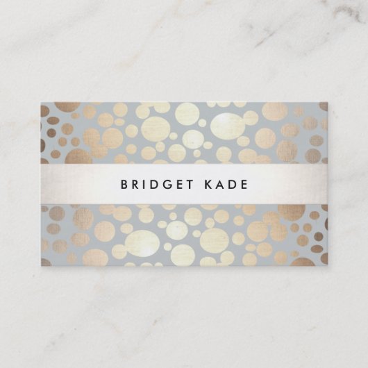 Carte De Visite Motif circulaire Gold & Silver (Devant)