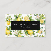 Carte De Visite Motif citron, Fleurs de citron, Agrumes, Boutique  (Devant)