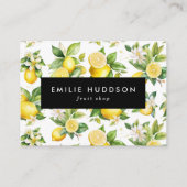 Carte De Visite Motif citron, Fleurs de citron, Agrumes, Boutique (Devant)