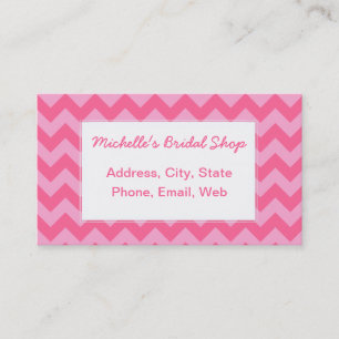 Carte De Visite Motif classique rose Chevron