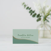 Carte De Visite Motif Cloud Abstrait simple Gold Line (Debout devant)