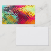 Carte De Visite Motif coloré abstrait psychédélique (Devant / Derrière)