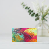 Carte De Visite Motif coloré abstrait psychédélique (Debout devant)