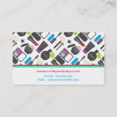 Carte De Visite Motif coloré de maquillage (Dos)