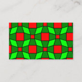Carte De Visite Motif complexe rouge et vert (Devant)