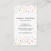 Carte De Visite Motif Confetti coloré mignon (Dos)