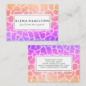 Carte De Visite Motif contemporain chic (Devant / Derrière)