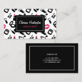 Carte De Visite Motif Cosmétique| Artiste de maquillage (Devant / Derrière)