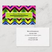 Carte de visite Motif couleur moderne V forme (Devant / Derrière)