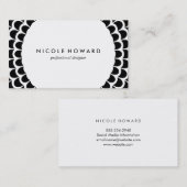 Carte De Visite Motif courbe moderne (Devant / Derrière)