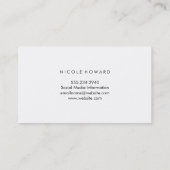 Carte De Visite Motif courbe moderne (Dos)