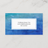 Carte De Visite Motif créatif de maquillage bleu aquarelle (Dos)