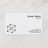 Carte De Visite Motif Cube Isométrique - Orange/Blanc (Dos)