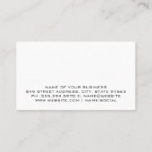 Carte De Visite Motif Curls et Waves (Dos)