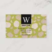 Carte De Visite Motif d'ail - Ail Cloches & Bulb Cook Chef (Dos)