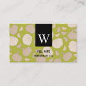 Carte De Visite Motif d'ail - Ail Cloches & Bulb Cook Chef (Devant)