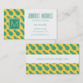 Carte De Visite Motif d'ananas (Devant / Derrière)