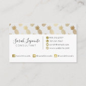 Carte De Visite Motif d'ananas (Dos)