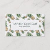 Carte De Visite Motif d'ananas d'aquarelle (Devant)