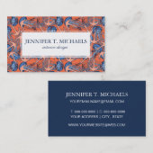 Carte De Visite Motif d'Ancre et de méduses (Devant / Derrière)