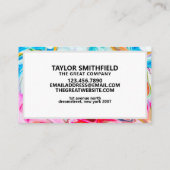 Carte De Visite Motif d'aquarelle Abstrait (Dos)