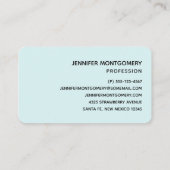 Carte De Visite Motif d'aquarelle de la belle baleine nautique (Dos)