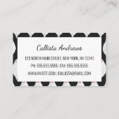 Carte De Visite Motif d'aquarelle des fantômes d'Halloween blanc e (Dos)