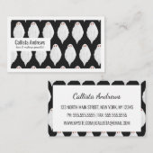 Carte De Visite Motif d'aquarelle des fantômes d'Halloween blanc e (Devant / Derrière)