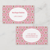 Carte De Visite Motif d'aquarelle géométrique moderne Abstrait Bus (Devant / Derrière)