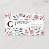 Carte De Visite Motif d'aquarelle Orange (Dos)