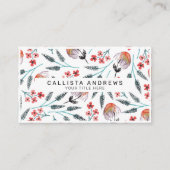 Carte De Visite Motif d'aquarelle Orange (Devant)