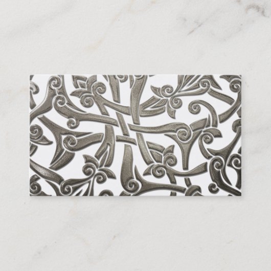Carte de visite Motif d'argent celtique (Devant)