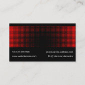 Carte De Visite Motif d'art contemporain Eclectique Rouge Blanc (Dos)