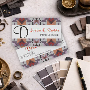 Carte De Visite Motif d'art tribal autochtone d'Amérique