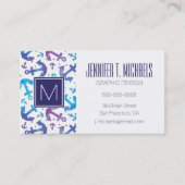 Carte De Visite Motif de Ancre Tie Dye (Devant)