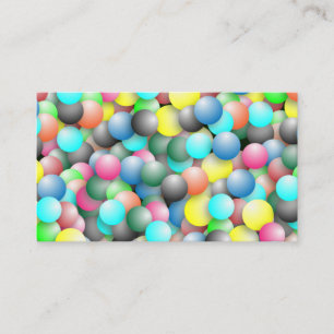 Carte De Visite Motif de ballons multicolores colorés