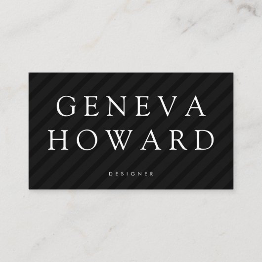 Carte De Visite Motif de bande noir (Devant)