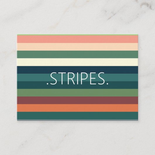 Carte De Visite Motif de bandes de couleur (Devant)