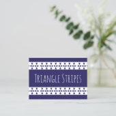 Carte De Visite Motif de bandes triangles bleues (Debout devant)