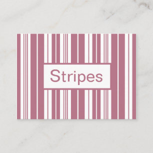 Carte De Visite Motif de bandes verticales blanches roses