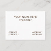 Carte De Visite Motif de bandes verticales Brown orange (Dos)