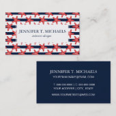 Carte De Visite Motif de bannière étoilée (Devant / Derrière)