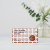 Carte De Visite Motif de basket-ball peint (Debout devant)