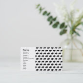 Carte De Visite motif de bison (Debout devant)