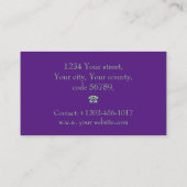 Carte De Visite Motif de bleuets avec libellules (Dos)