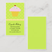 Carte De Visite Motif de boulangerie moderne Cupcake (Devant / Derrière)