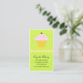 Carte De Visite Motif de boulangerie moderne Cupcake (Debout devant)