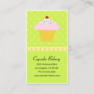 Carte De Visite Motif de boulangerie moderne Cupcake