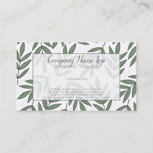 Carte De Visite Motif de branche d'arborescence (Dos)